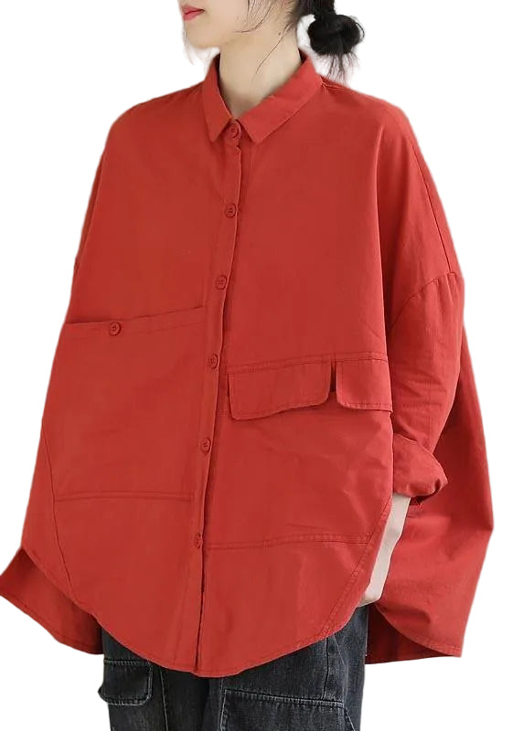 Dames Blouse Asymmetrisch met Revers 0