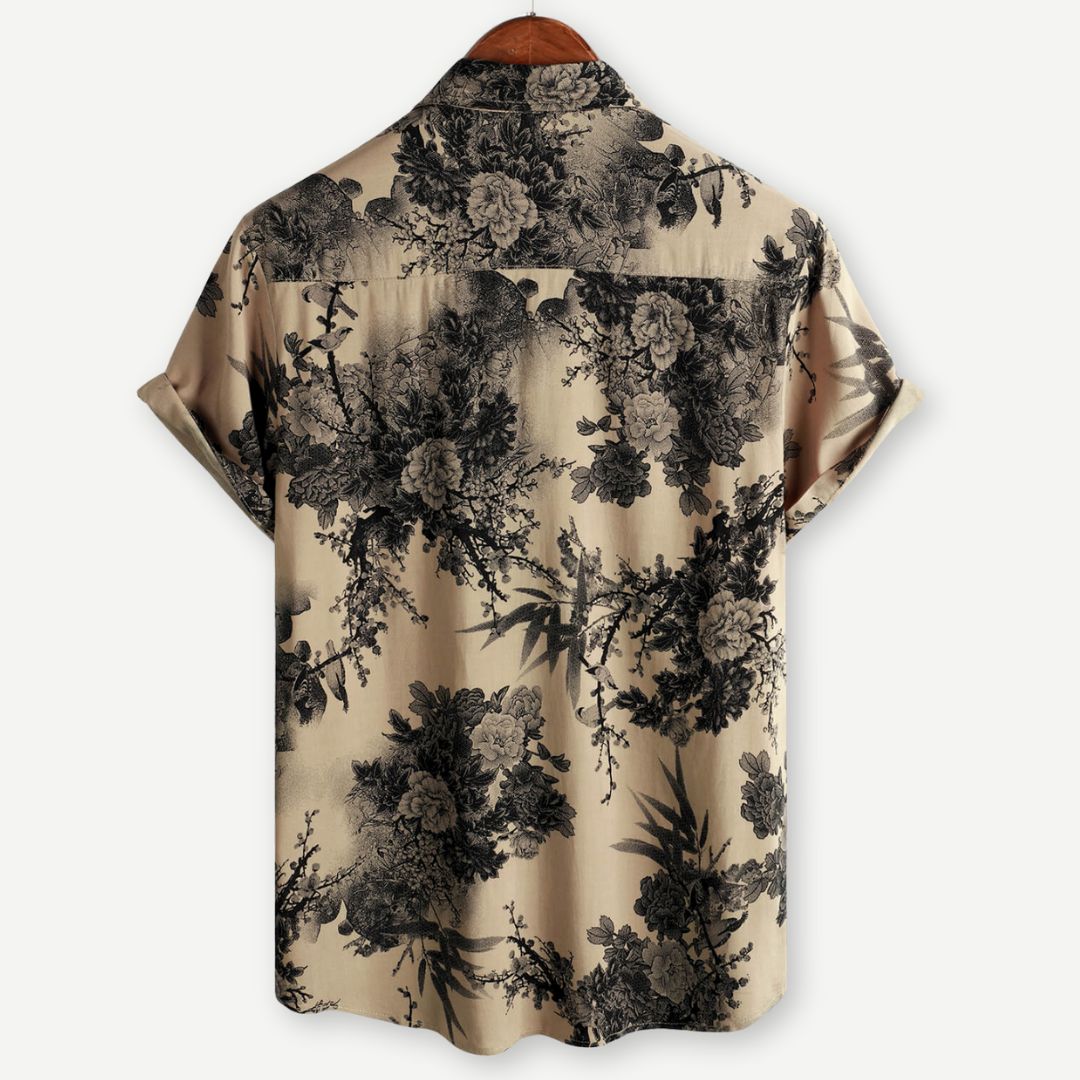 Dames Blouse Bloemenpatroon Lichte Rekbare Stof 1