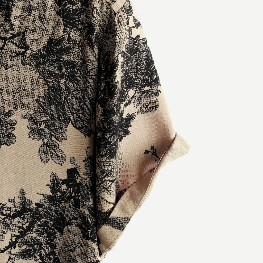 Dames Blouse Bloemenpatroon Lichte Rekbare Stof 5