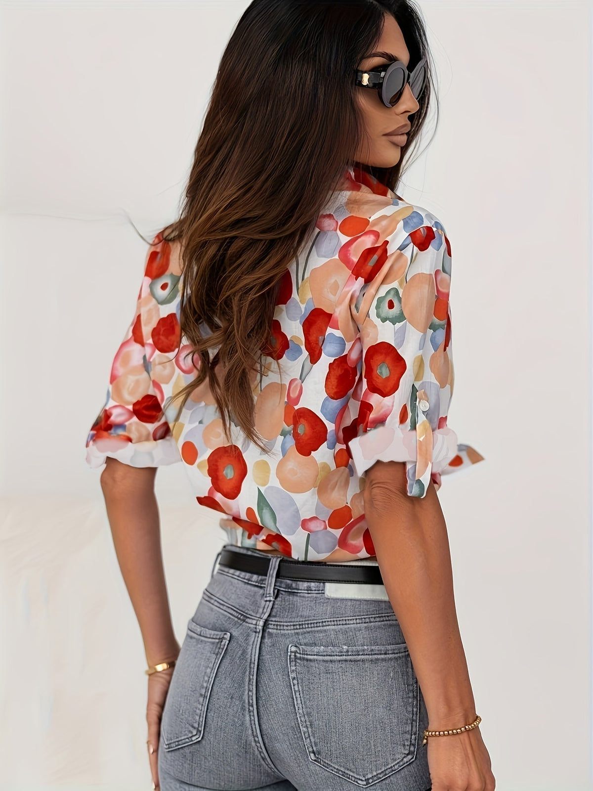 Dames Blouse Bloemenpatroon Luchtig 1