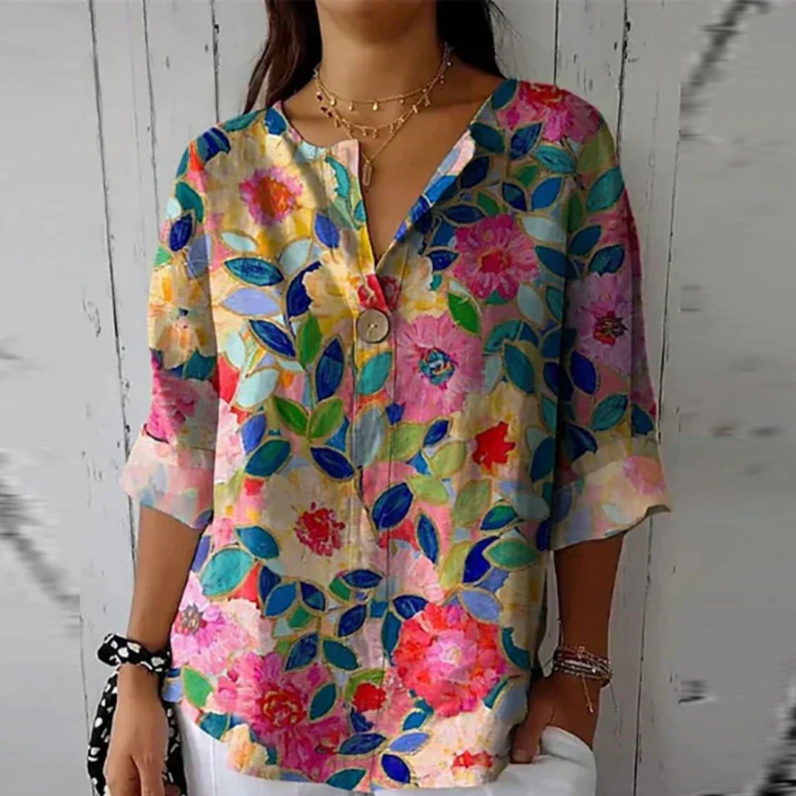 Dames Blouse Bloemenprint Casual Chic 4