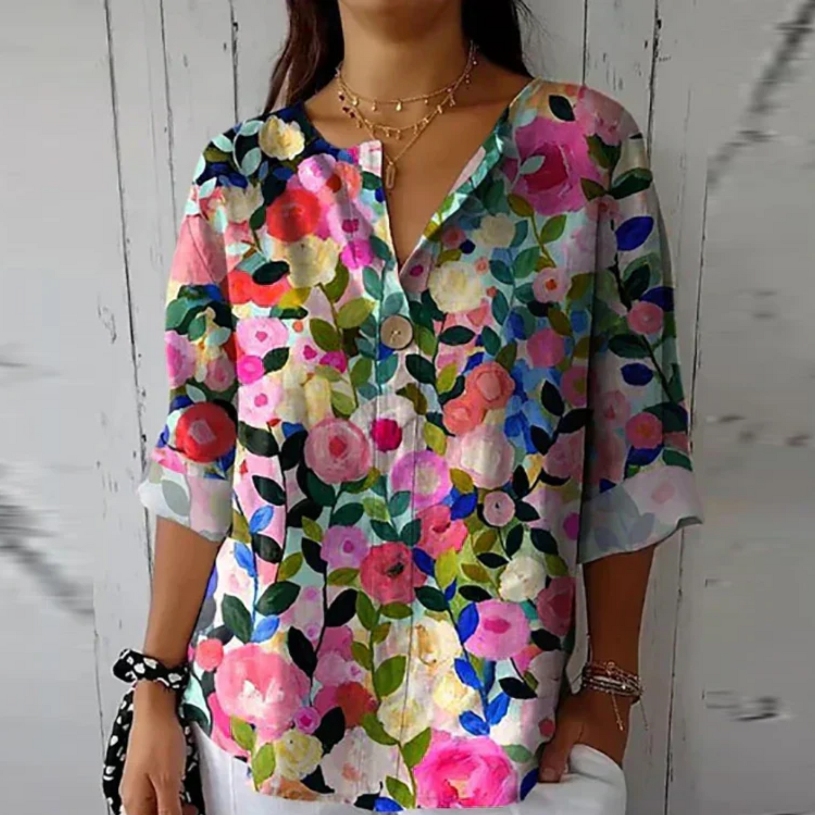 Dames Blouse Bloemenprint Casual Chic 5