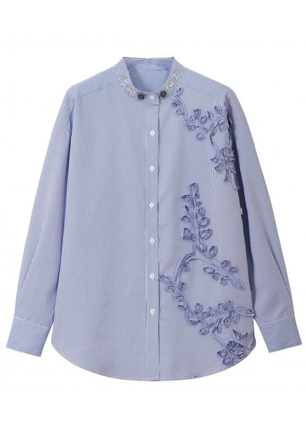 Dames Blouse Boheemse Stijl met Kralen en Strepen 4