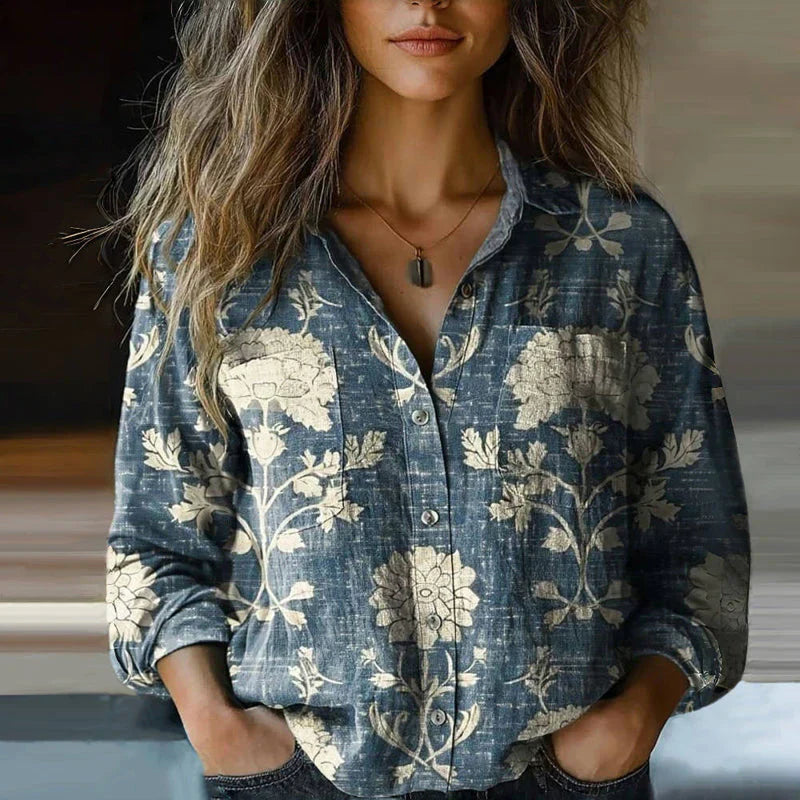 Dames Blouse Bohemian Stijl Met Uitlopende Mouwen 2