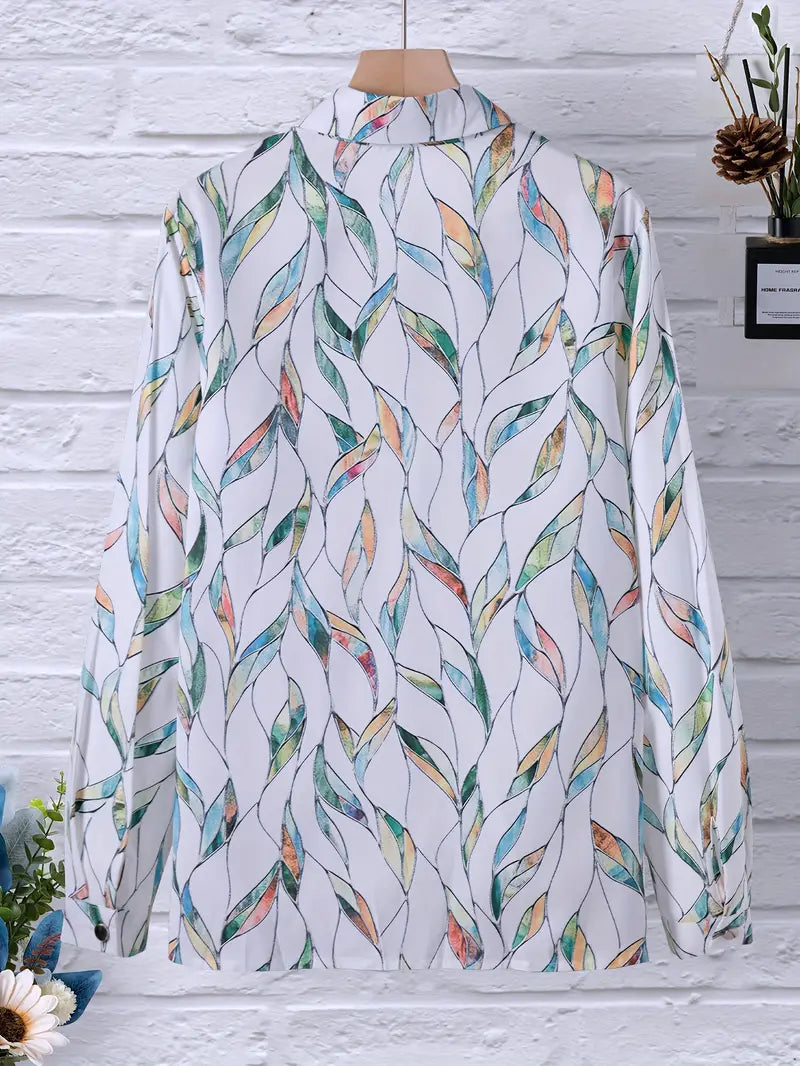 Dames Blouse Casual Ademend Materiaal Uniek Patroon 3