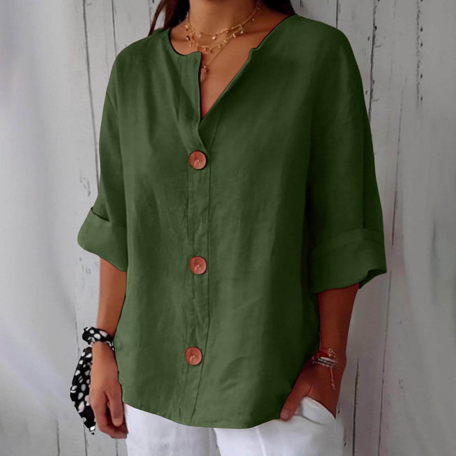 Dames Blouse Casual Flutter Fit voor Lente en Zomer 10