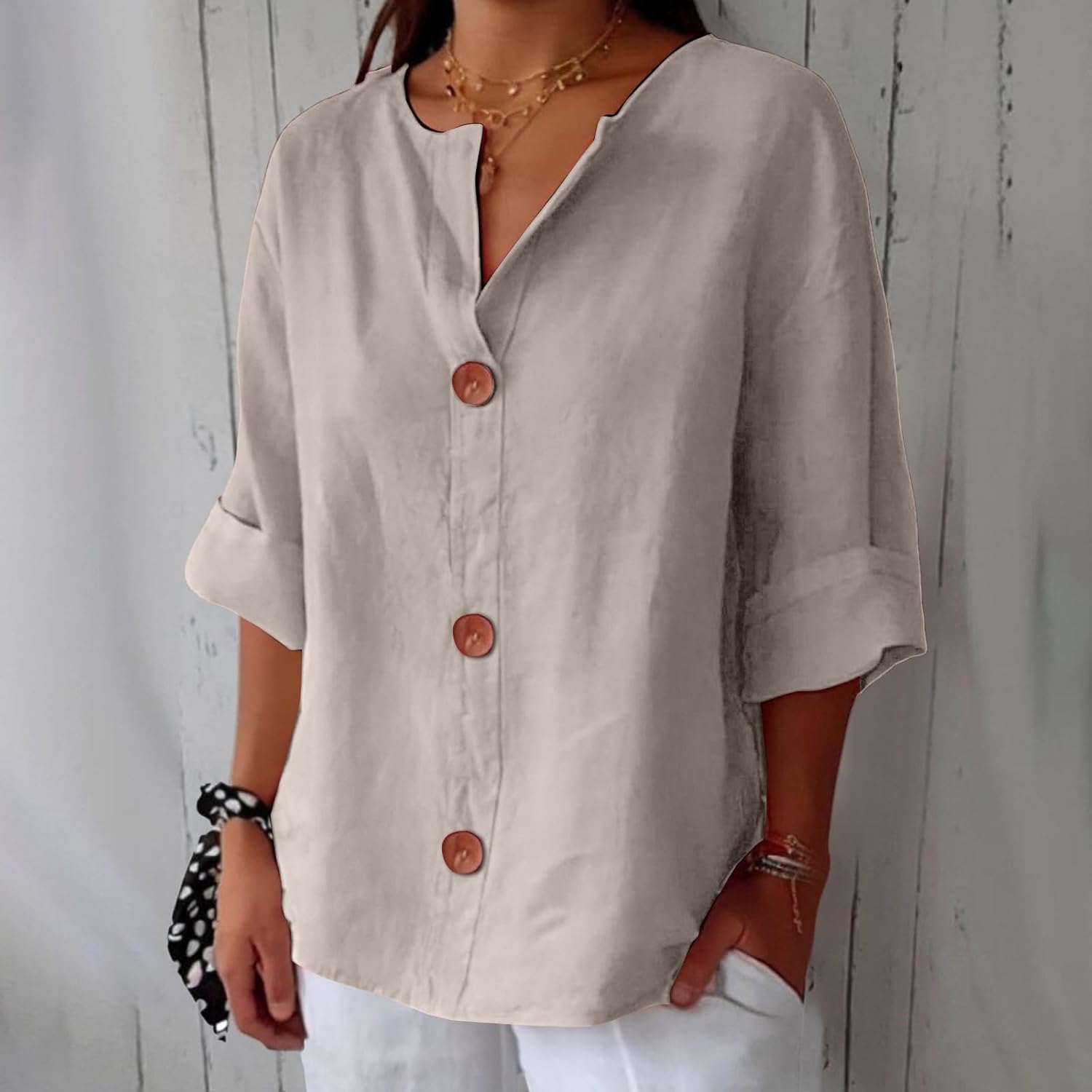 Dames Blouse Casual Flutter Fit voor Lente en Zomer 1