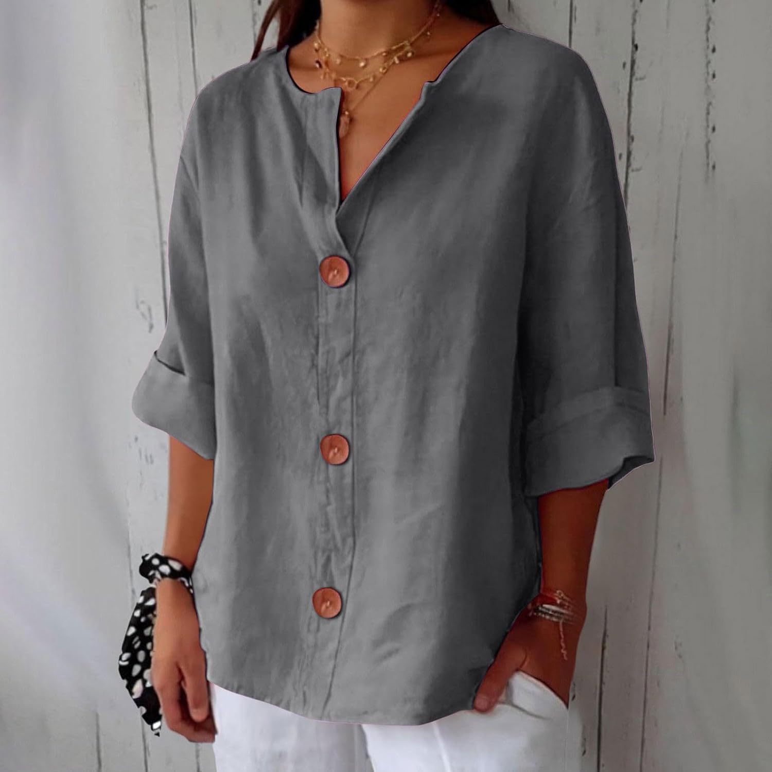 Dames Blouse Casual Flutter Fit voor Lente en Zomer 3