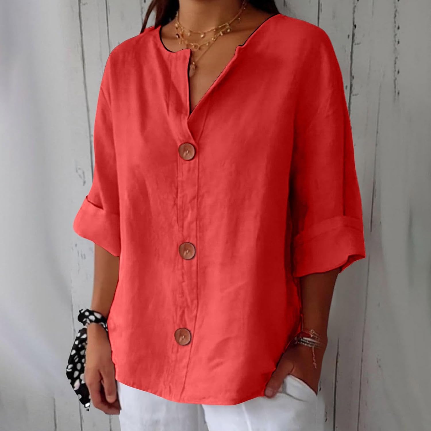 Dames Blouse Casual Flutter Fit voor Lente en Zomer 7