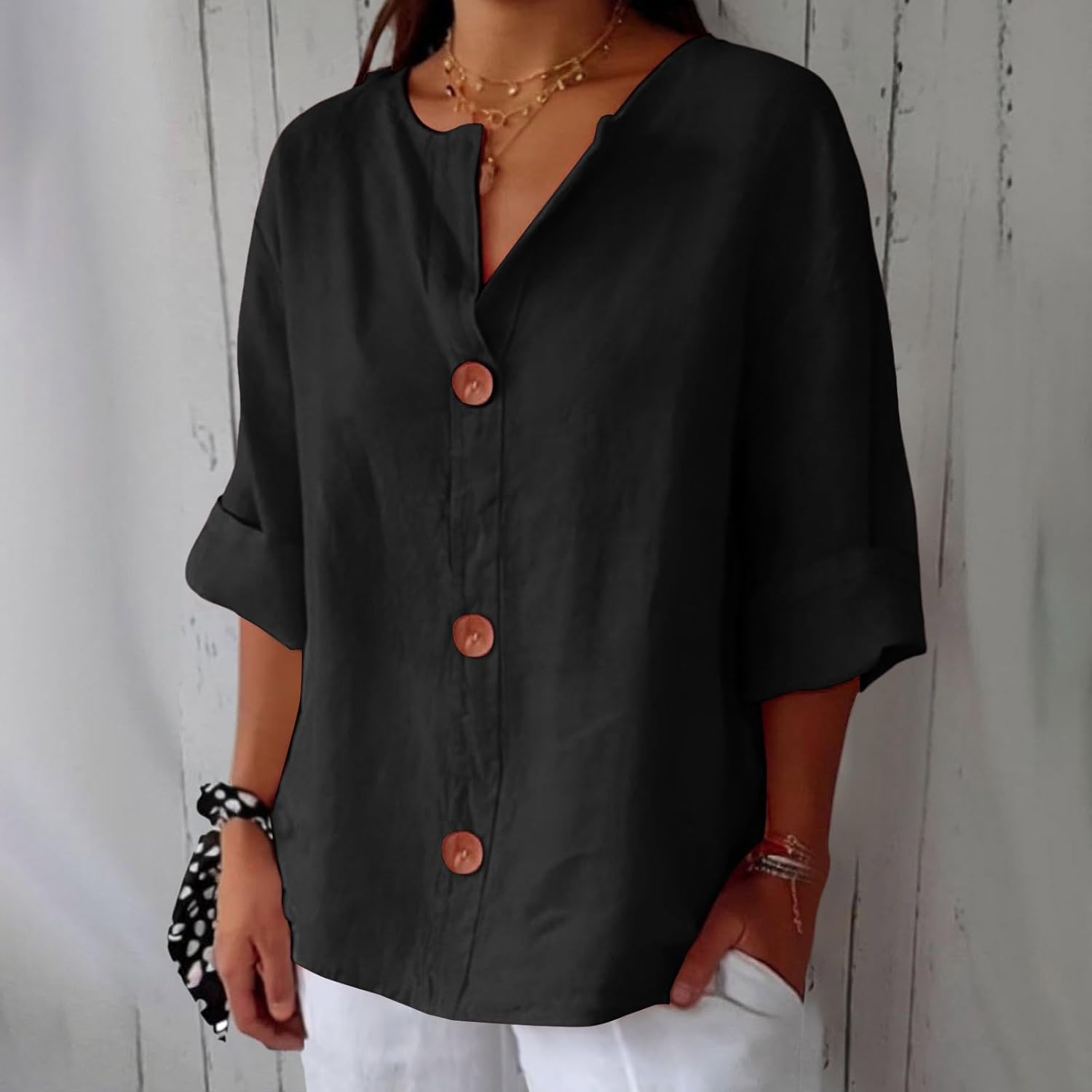 Dames Blouse Casual Flutter Fit voor Lente en Zomer 9