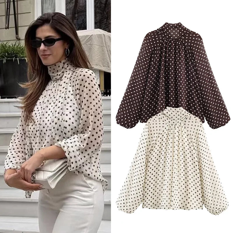 Dames Blouse Casual Hoge Kraag 0
