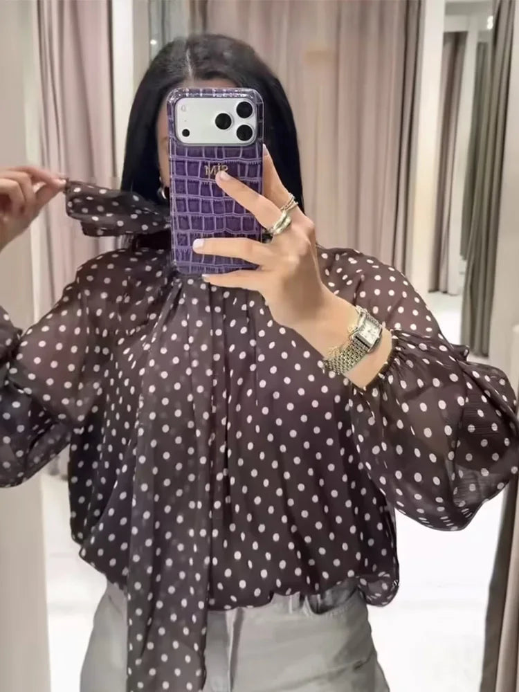 Dames Blouse Casual Hoge Kraag 2