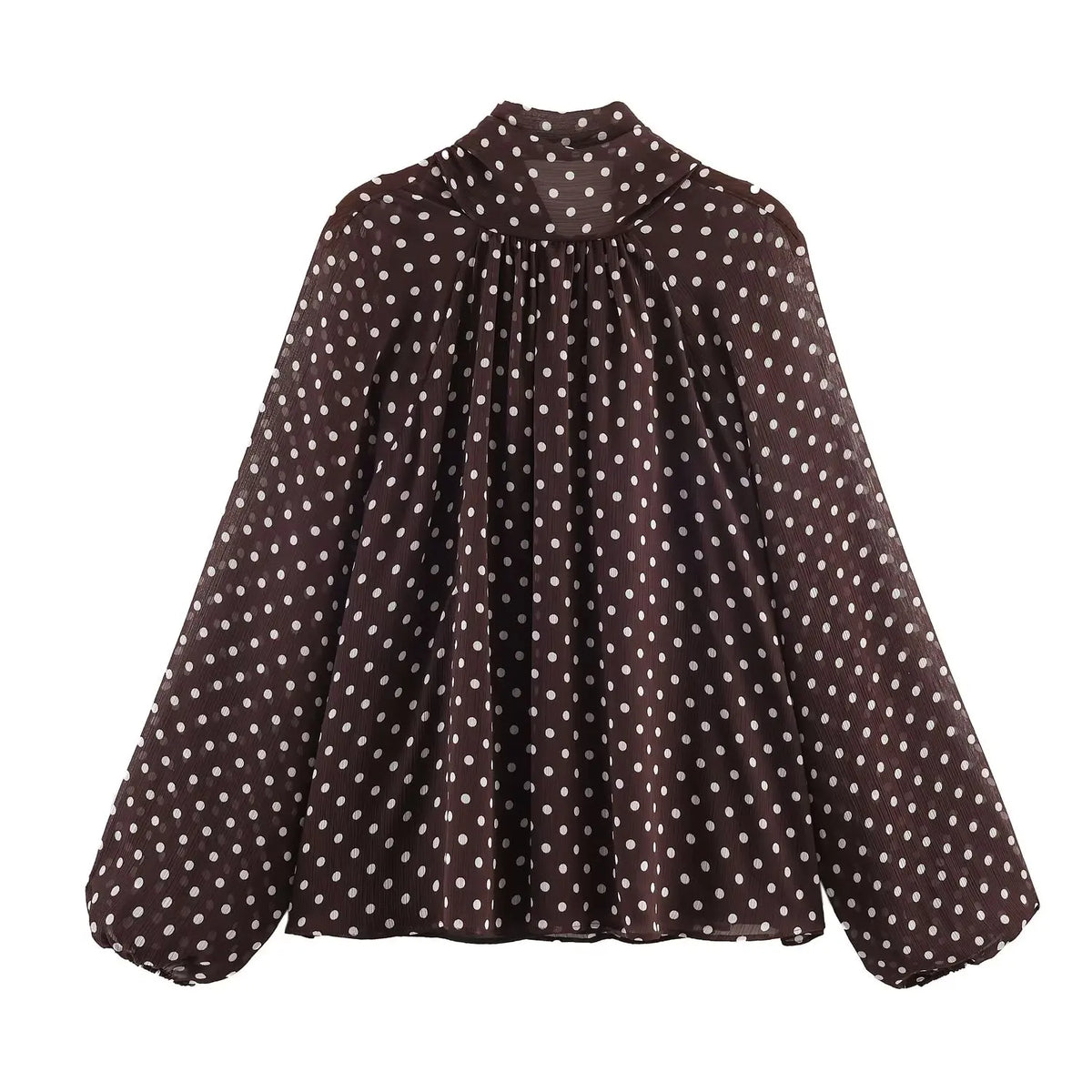 Dames Blouse Casual Hoge Kraag 7