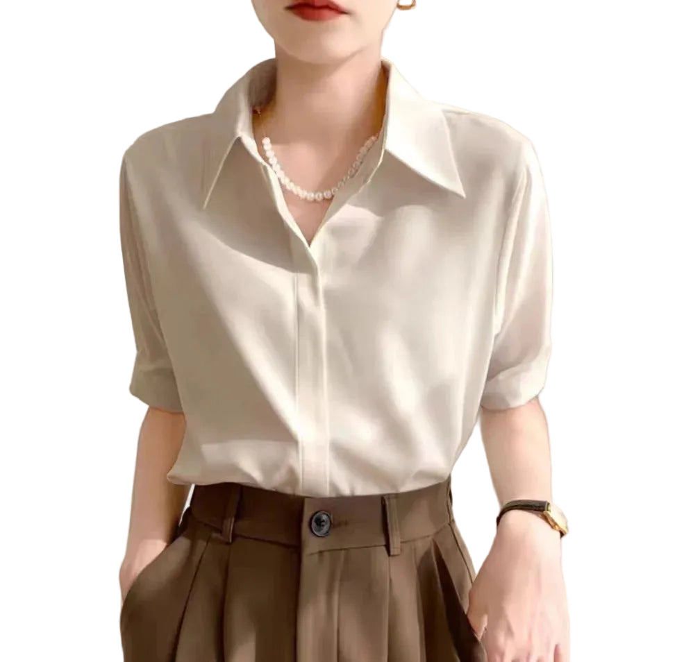 Dames Blouse Casual Korte Mouwen 0