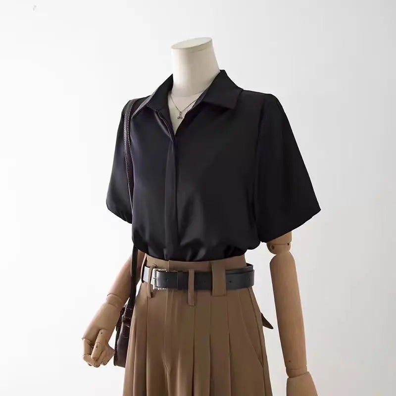 Dames Blouse Casual Korte Mouwen 7