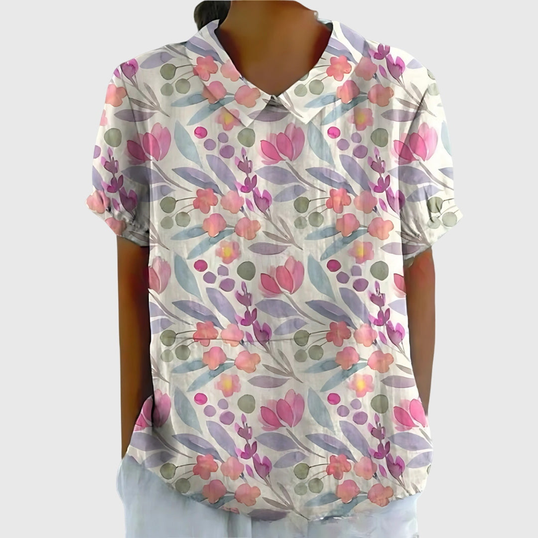Dames Blouse Casual Met Bloemenprint 11