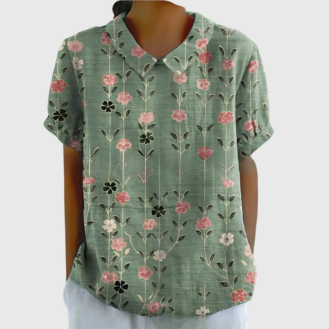 Dames Blouse Casual Met Bloemenprint 1