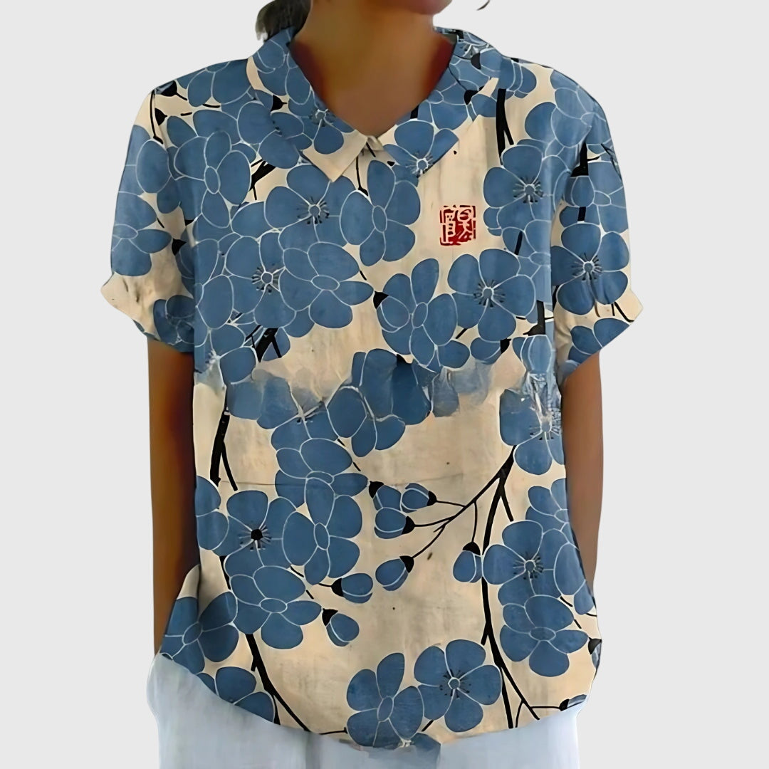Dames Blouse Casual Met Bloemenprint 4