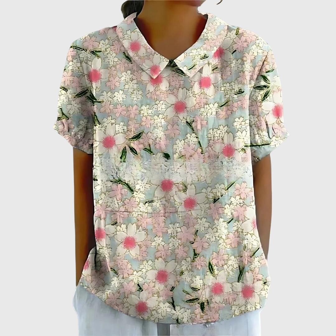 Dames Blouse Casual Met Bloemenprint 5