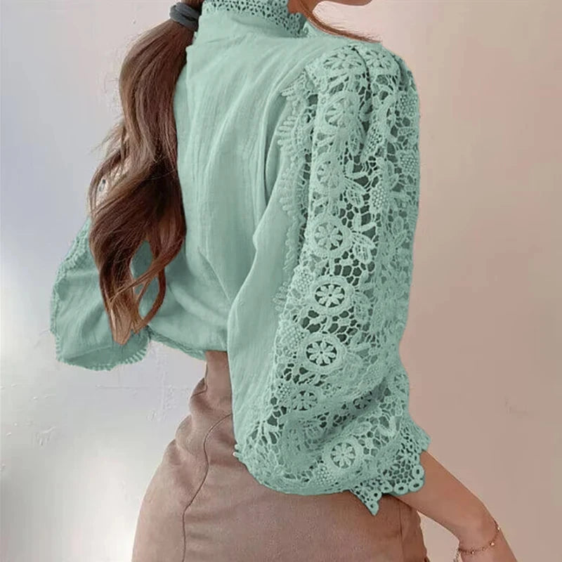 Dames Blouse Casual Met Kraag 10