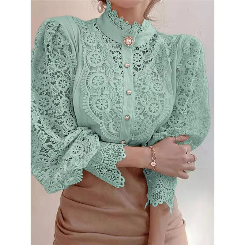 Dames Blouse Casual Met Kraag 1