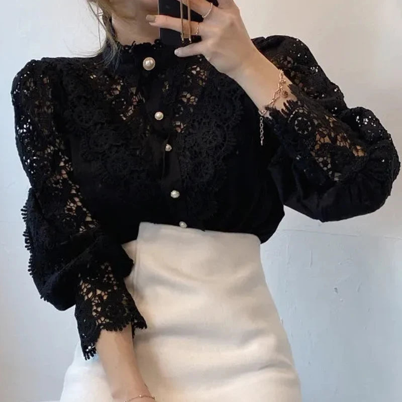 Dames Blouse Casual Met Kraag 3