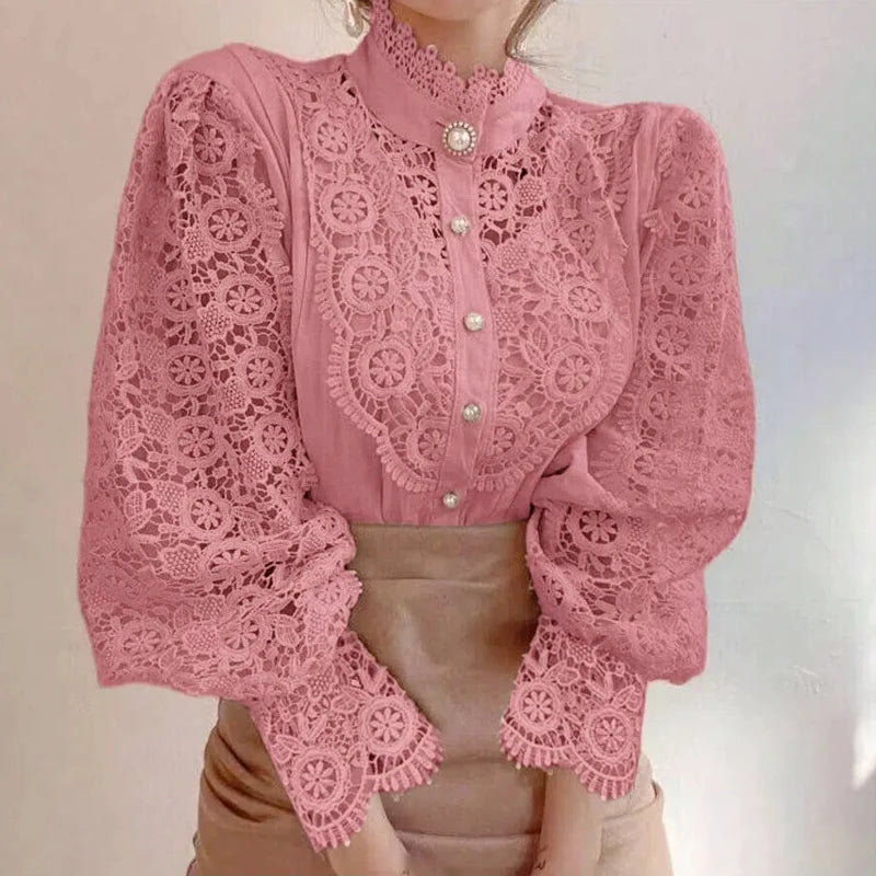 Dames Blouse Casual Met Kraag 6