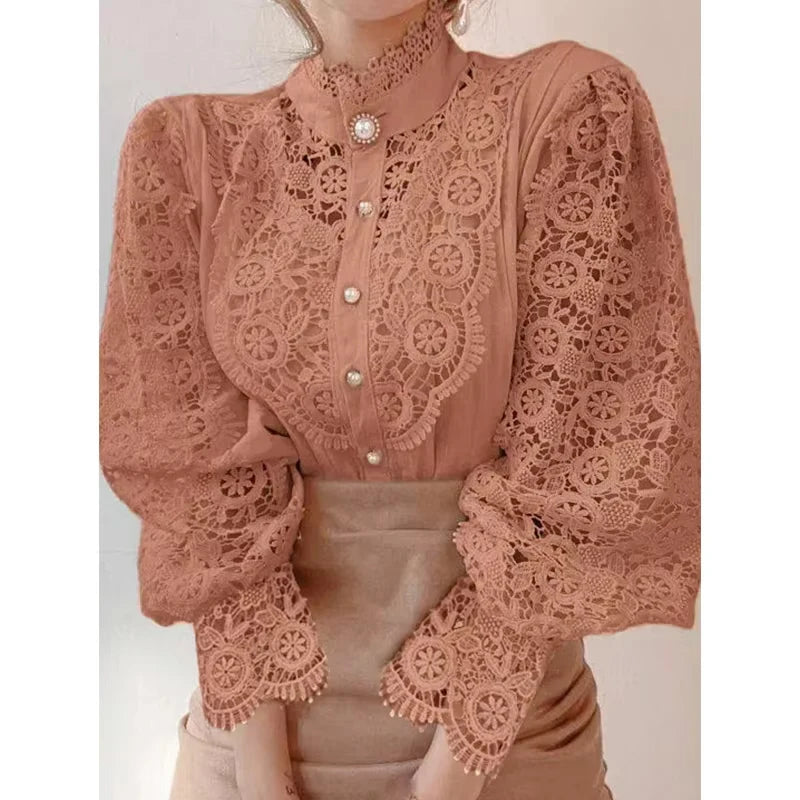 Dames Blouse Casual Met Kraag 7