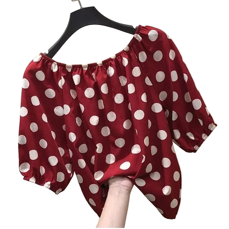 Dames Blouse Casual Polka Dot 3
