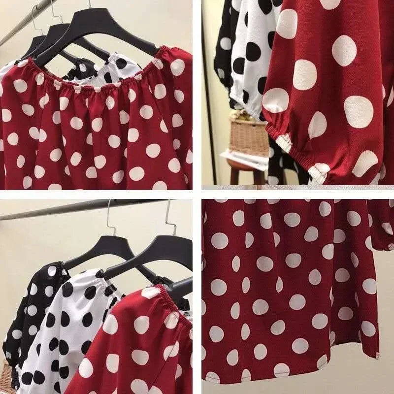 Dames Blouse Casual Polka Dot 4
