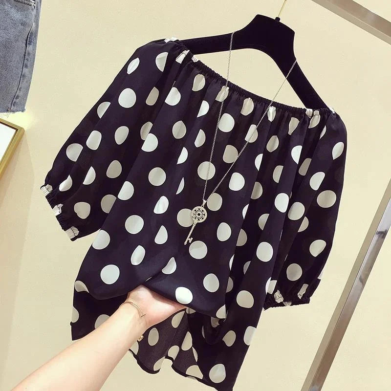 Dames Blouse Casual Polka Dot 5