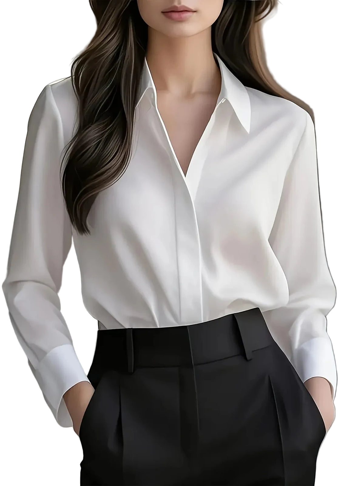 Dames Blouse Casual Stijl met Lange Mouwen 0
