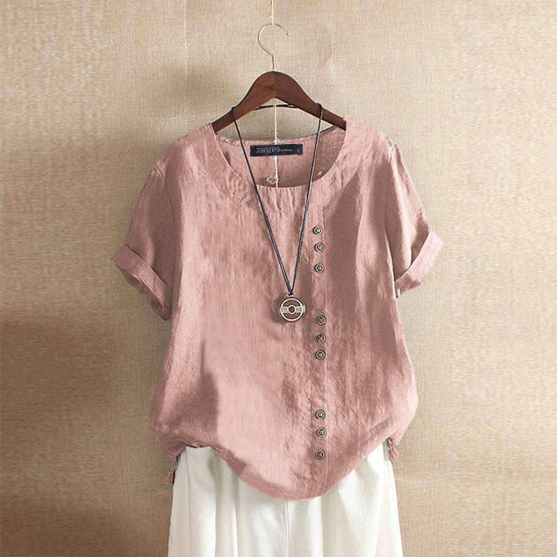 Dames Blouse Casual met Knoopdetails 1