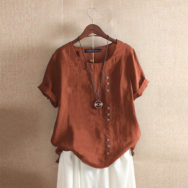 Dames Blouse Casual met Knoopdetails 2