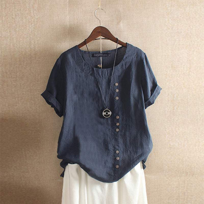 Dames Blouse Casual met Knoopdetails 4