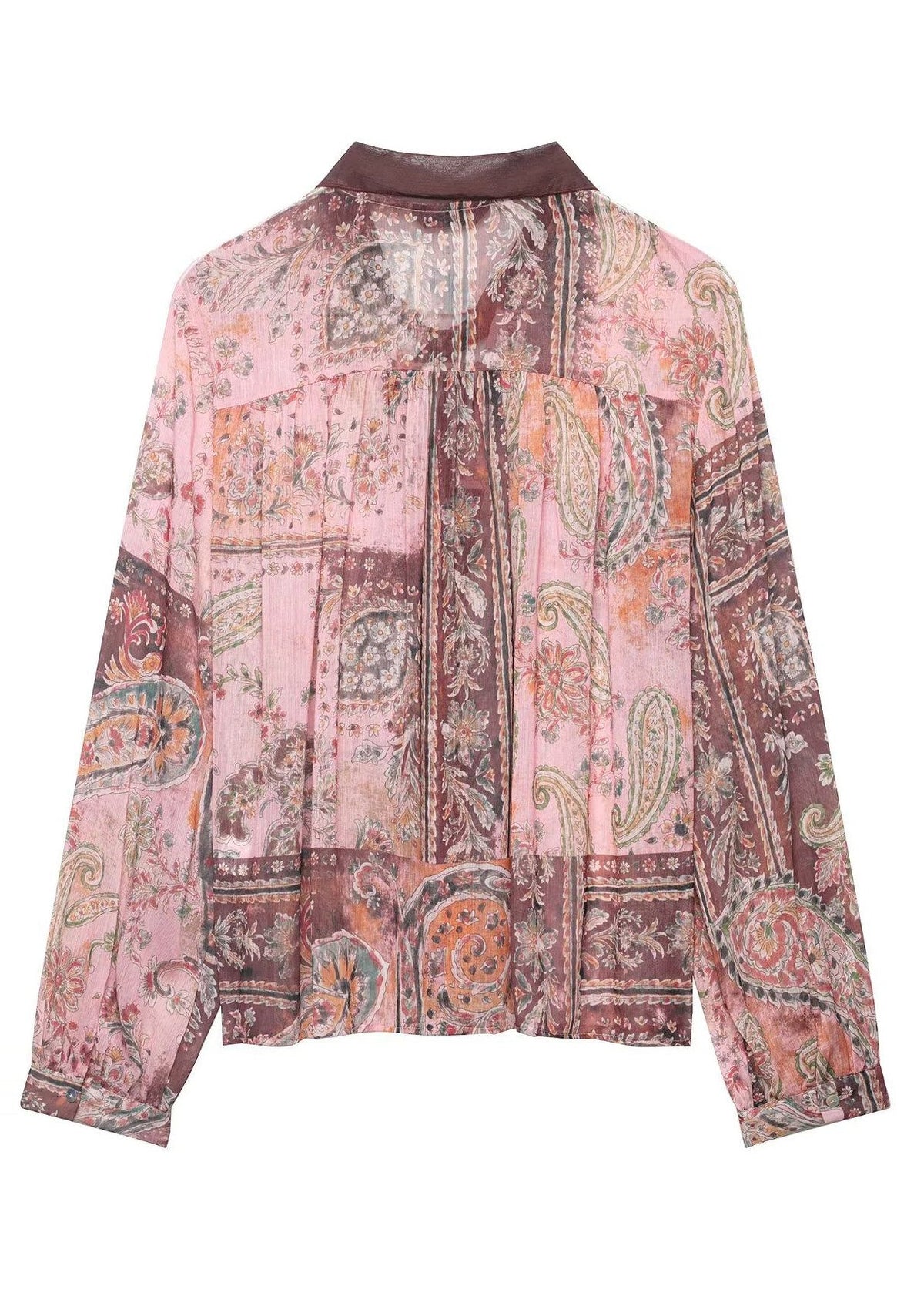 Dames Blouse Drapering Lange Mouwen 3