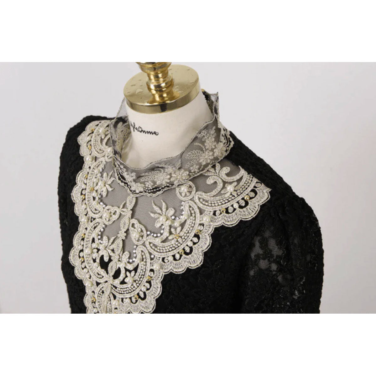 Dames Blouse Geborduurd met Mesh Panelen 8