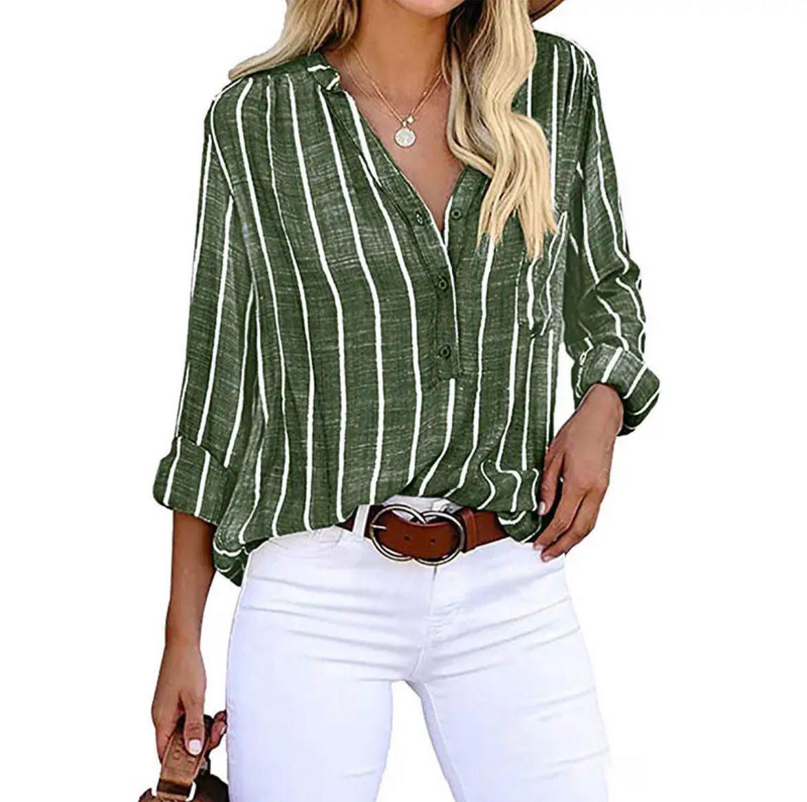 Dames Blouse Gestreept Casual Zomerstijl 3