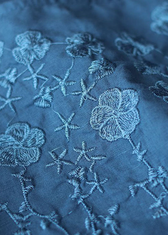 Dames Blouse Katoen met Borduursel en Halve Mouwen 3