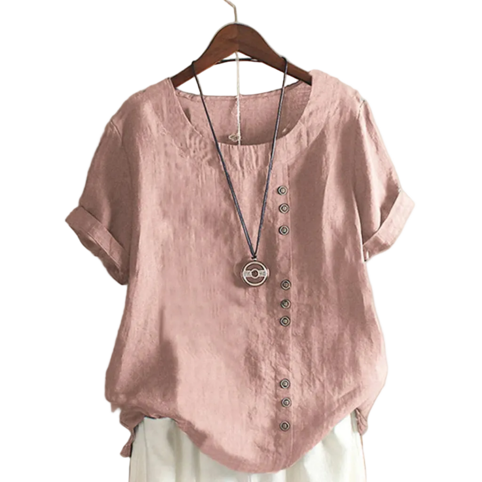Dames Blouse Korte Mouwen Casual Trendy 0