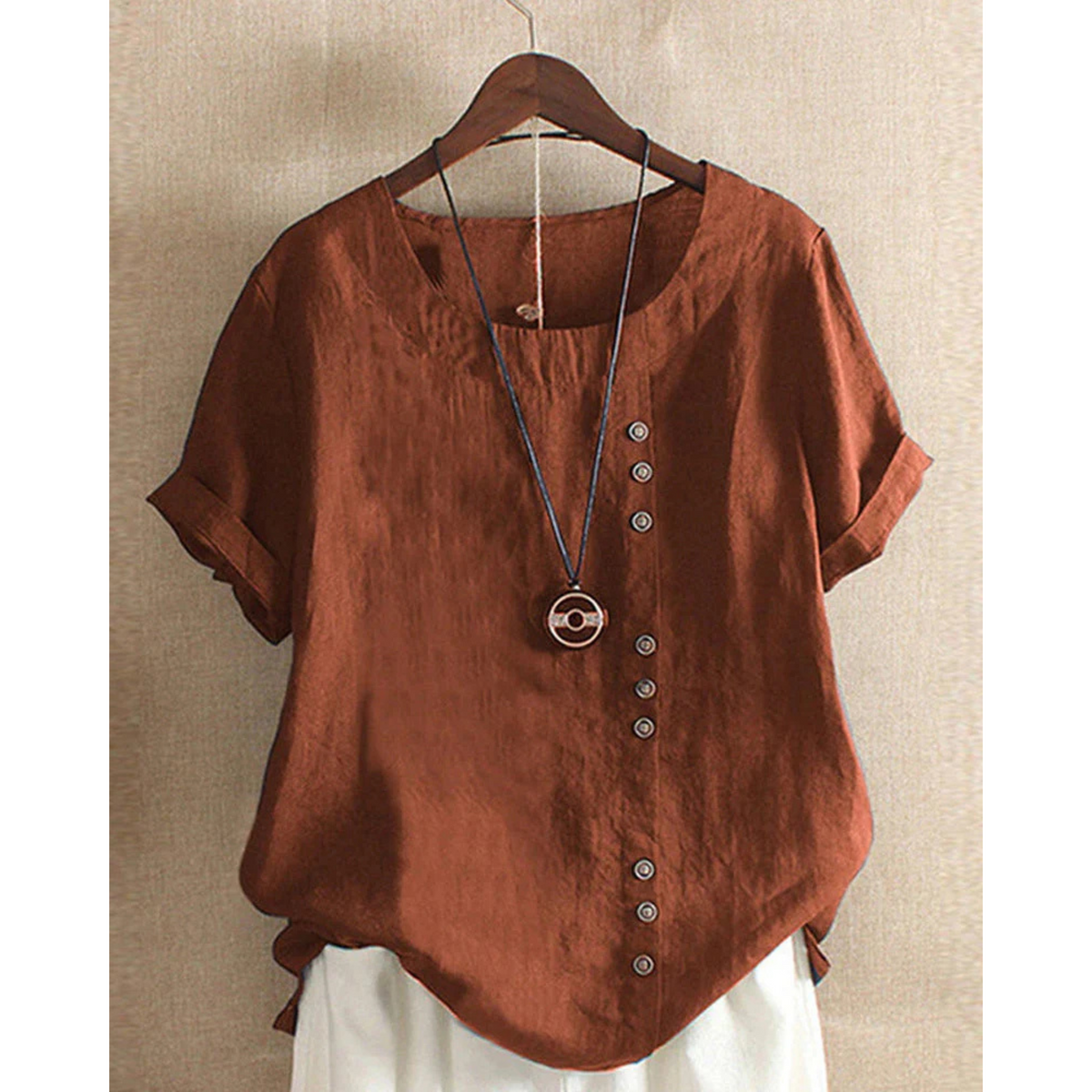 Dames Blouse Korte Mouwen Casual Trendy 2