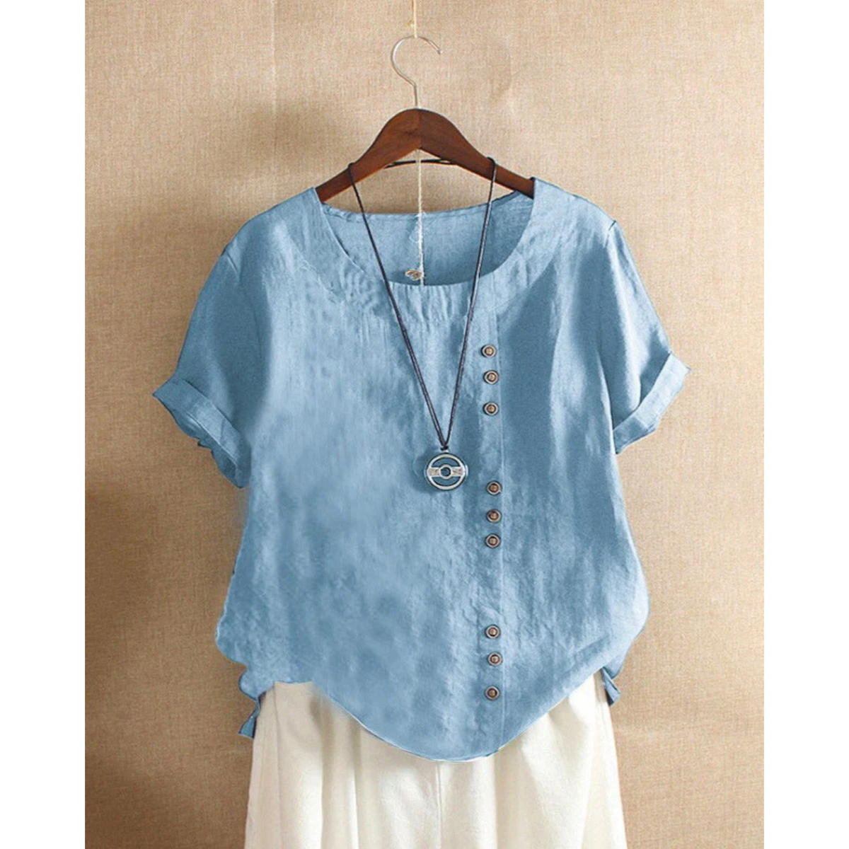 Dames Blouse Korte Mouwen Casual Trendy 4
