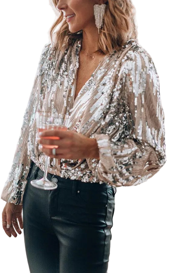 Dames Blouse Lange Mouwen Glamourstijl voor Casual en Formele Gelegenheden 0