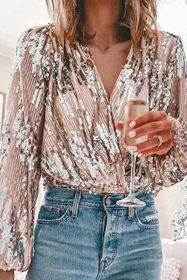 Dames Blouse Lange Mouwen Glamourstijl voor Casual en Formele Gelegenheden 4