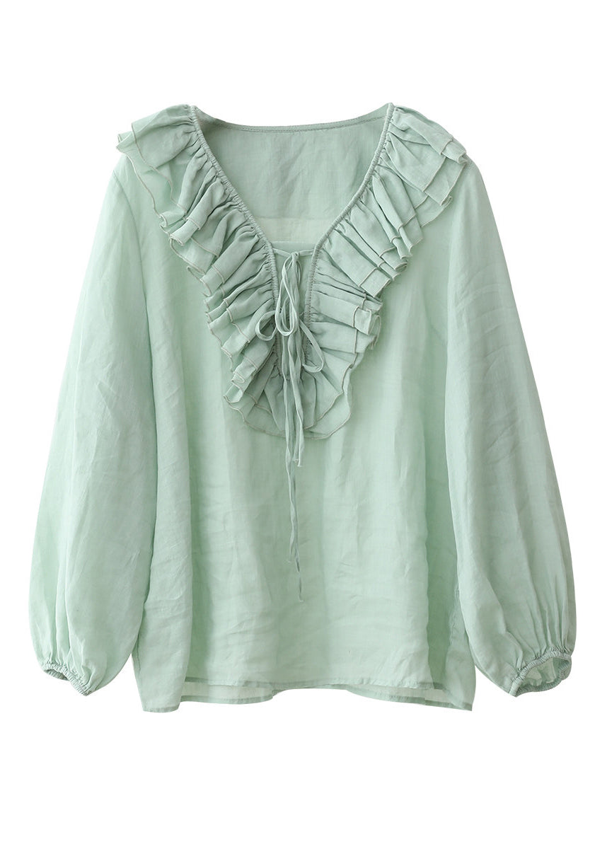 Dames Blouse Lange Mouwen Patchwork Design 4