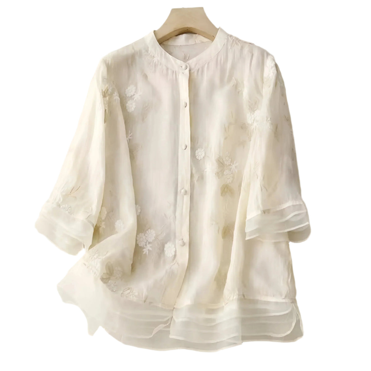 Dames Blouse Lichtgewicht Katoen Elegante Stijl 0