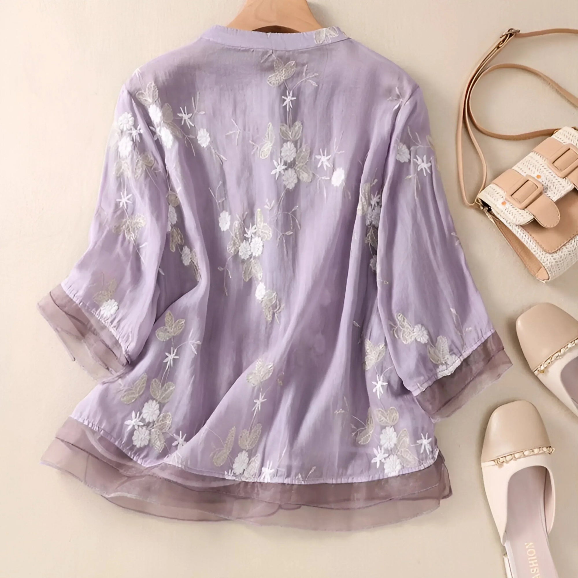 Dames Blouse Lichtgewicht Katoen Elegante Stijl 1