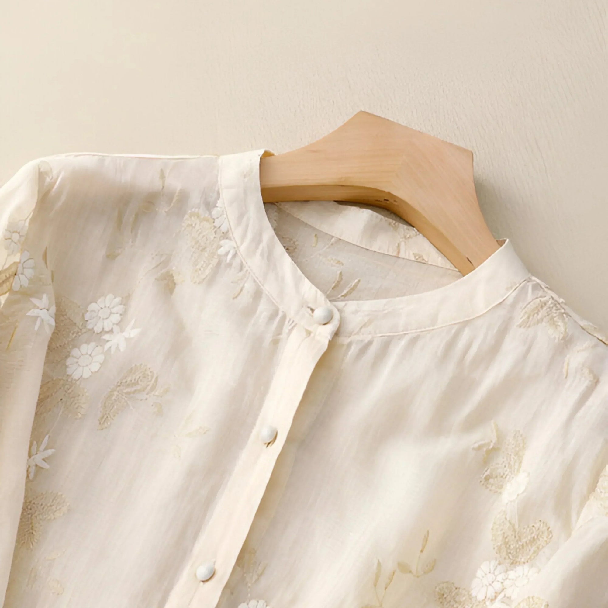 Dames Blouse Lichtgewicht Katoen Elegante Stijl 4