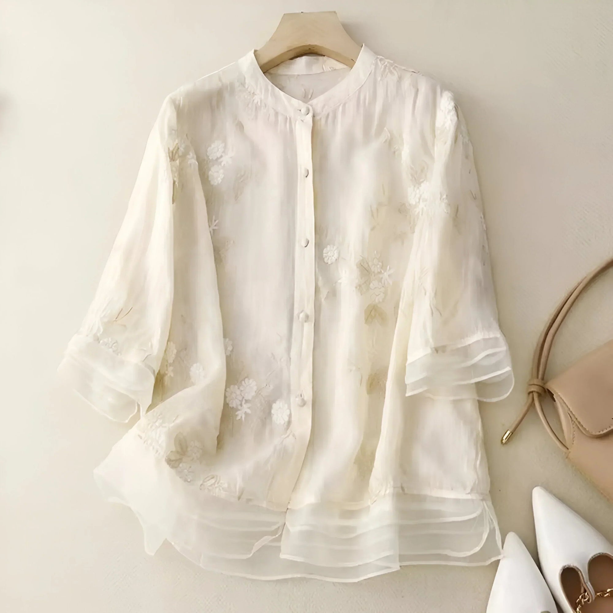 Dames Blouse Lichtgewicht Katoen Elegante Stijl 5