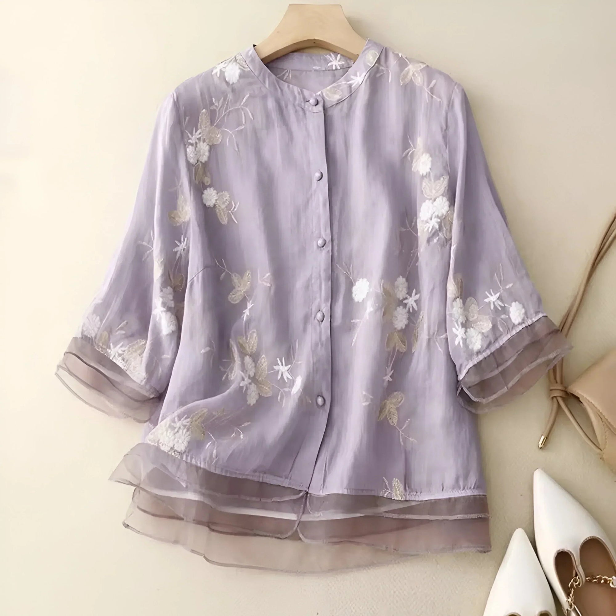 Dames Blouse Lichtgewicht Katoen Elegante Stijl 7